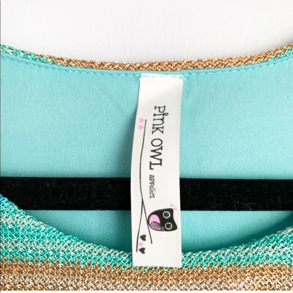 Pink Owl - Striped Knitted Dress - Size Small - Picture 3 of 5